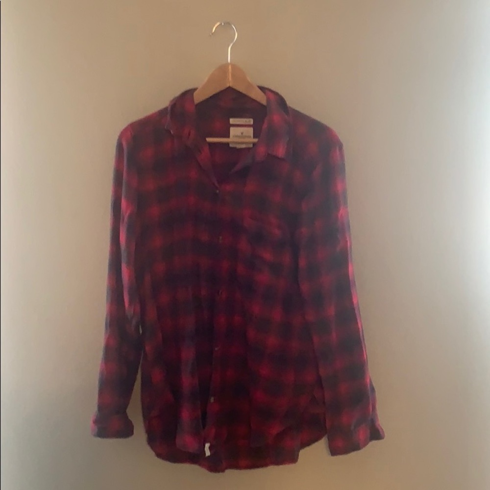 Boyfriend Fit Plaid Shirt